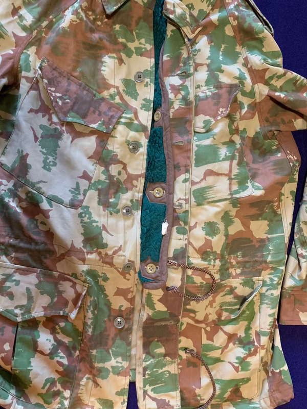 SAP Koevoet Camo Jacket with Liner, JOHN ROWETT & SONS, Size Medium (Multiple Starburst Patterns)
