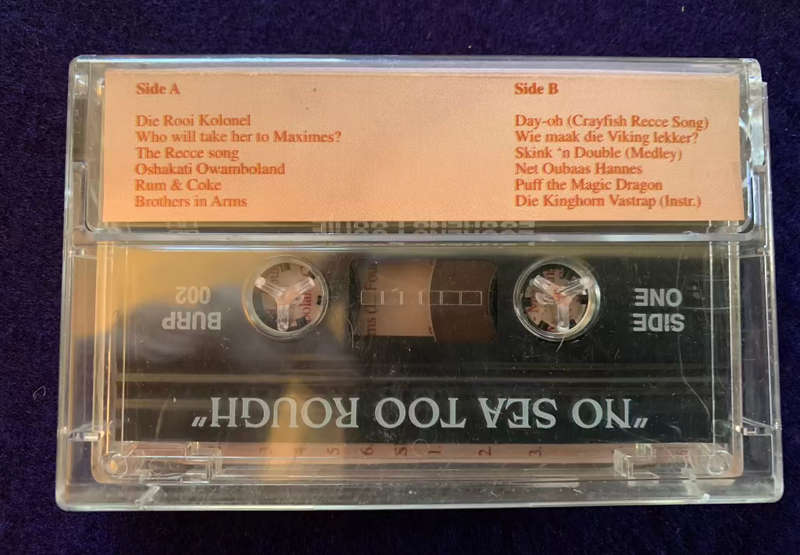 SA Special Forces Recce Cassettes x 2, `No Sea Too Rough` & `Dog of War`
