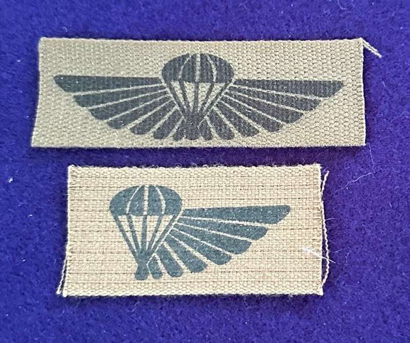 SADF Para Wings Imprinted on Nutria - Lot of Two