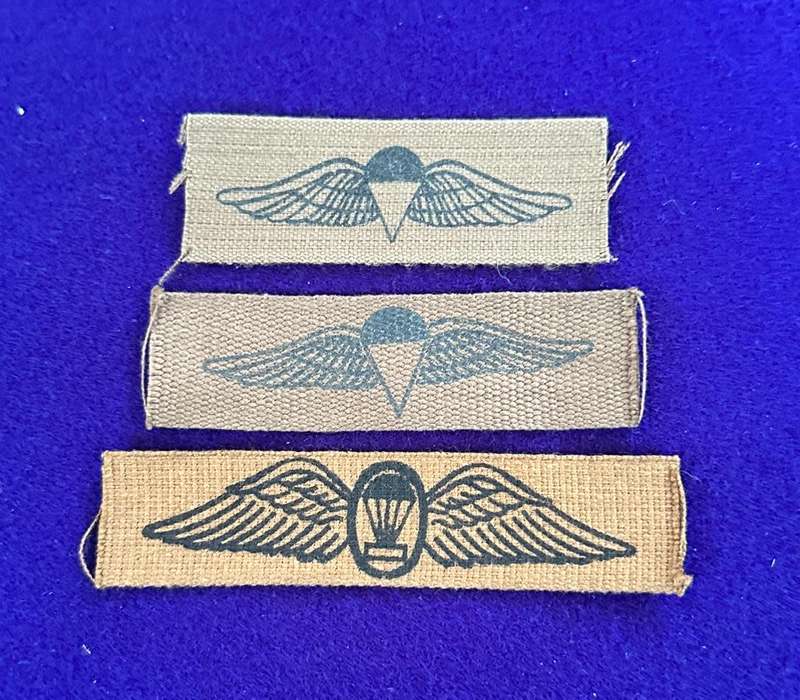 SADF Para Wings Imprinted on Nutria - Lot of Three