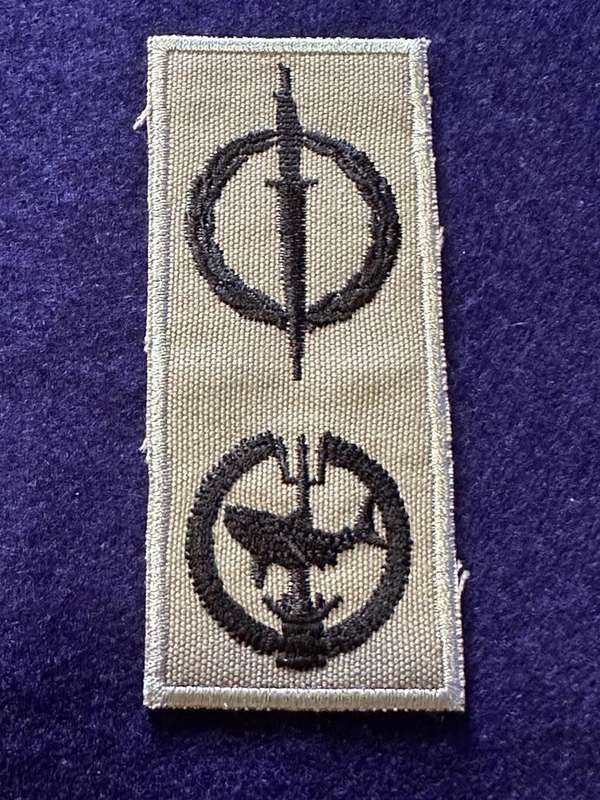 SA Special Forces combined Operator and Attack Diver Badge, Embroidered on Light Olive Background