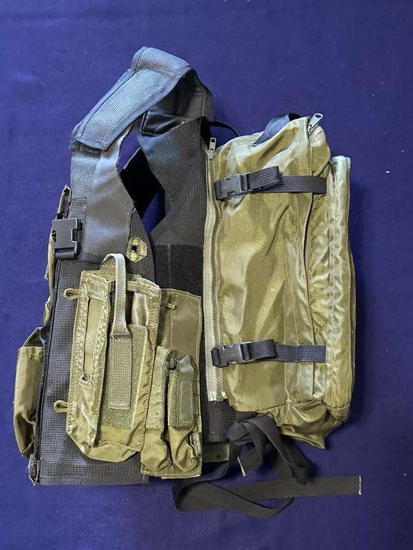 SAP Taskforce Olive Green Combat Vest with 4 Additional Loading Panels - Great Condition