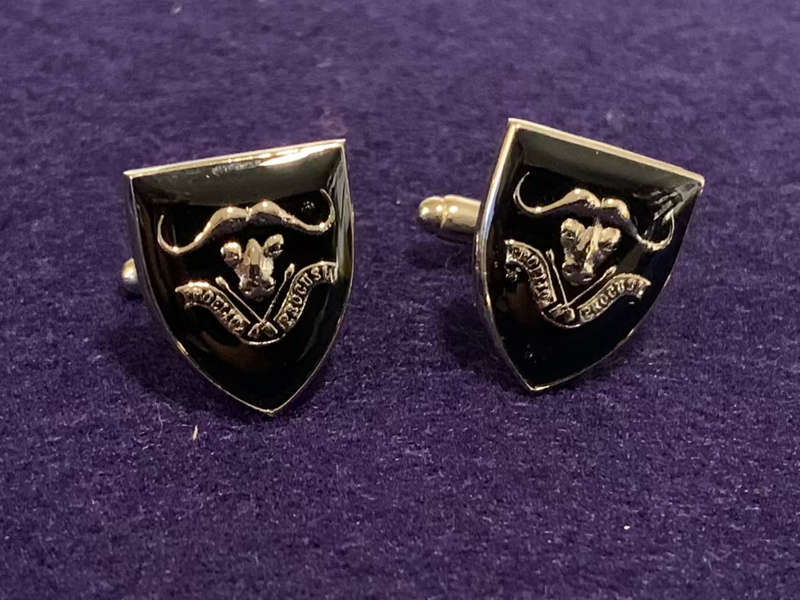 32 Battalion Black Colour Cufflinks - Pair - As New