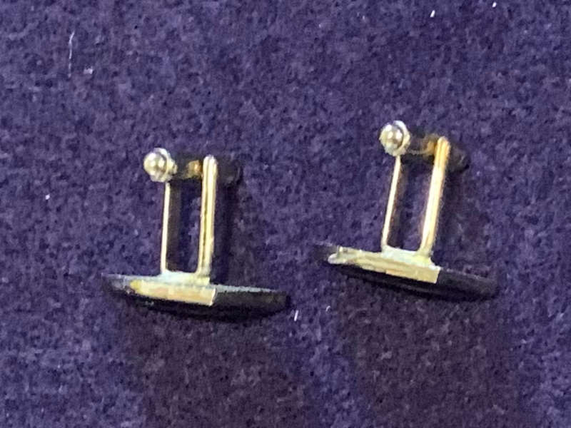 32 Battalion Black Colour Cufflinks - Pair - As New