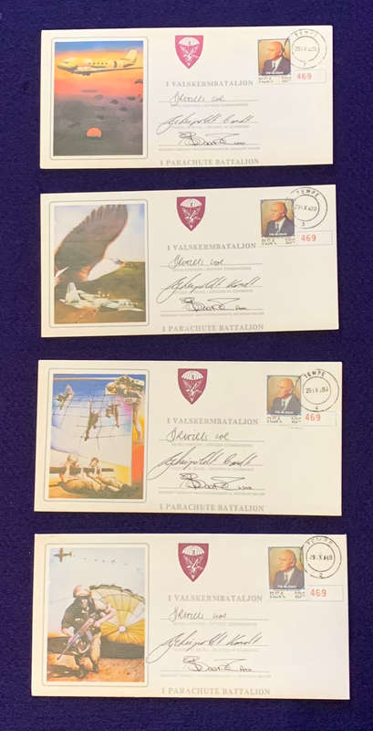 1 Parachute Battalion Full Set of First Day Covers - Numbered 469, with Roll Of Honour Scroll