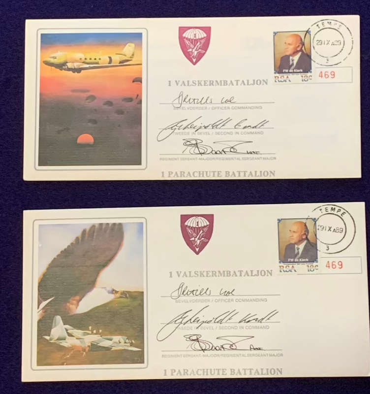 1 Parachute Battalion Full Set of First Day Covers - Numbered 469, with Roll Of Honour Scroll