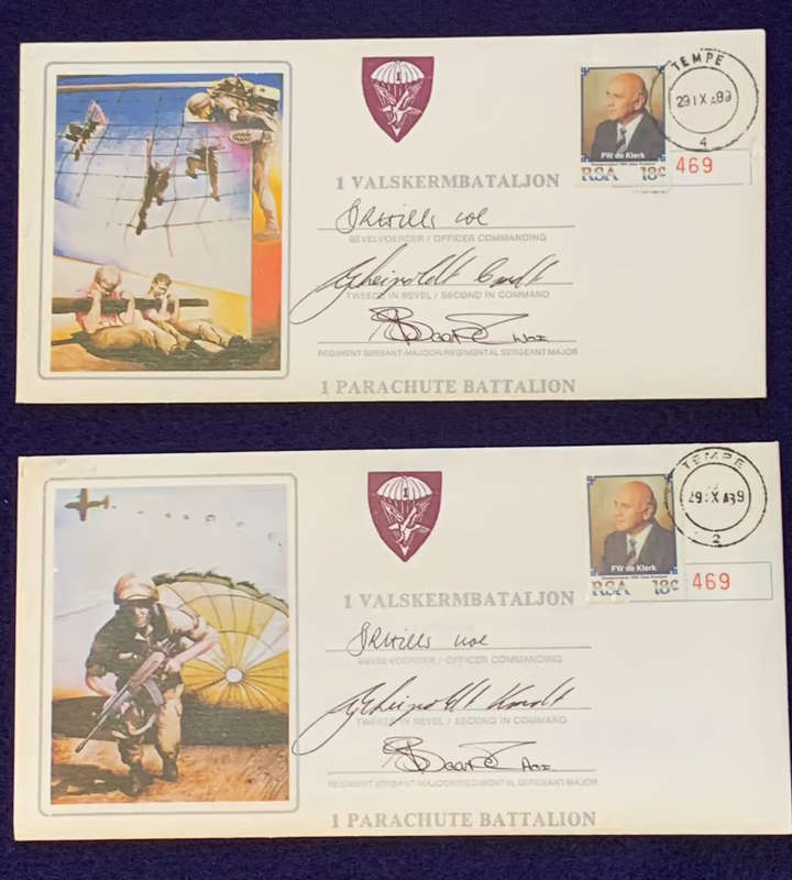 1 Parachute Battalion Full Set of First Day Covers - Numbered 469, with Roll Of Honour Scroll