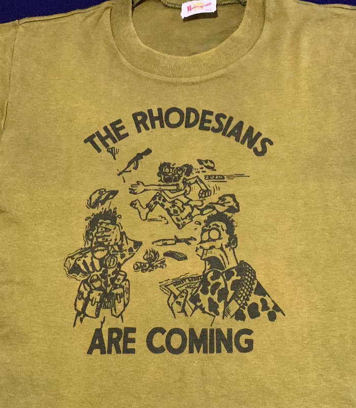 RHODESIAN T-Shirt , Made by Monogram, 92cm - THE RHODESIANS ARE COMING - THE RHODESIANS HAVE BEEN