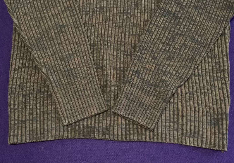 RHODESIAN Dappled Green Jersey with Khaki Padding - Made by Cardigan House, Rhodesia - Large, As New