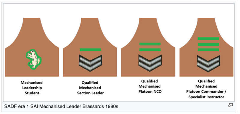 Rare SADF Qualified Mechanised Platoon Commanders/Specialist Instructors Brazzard - Period Piece