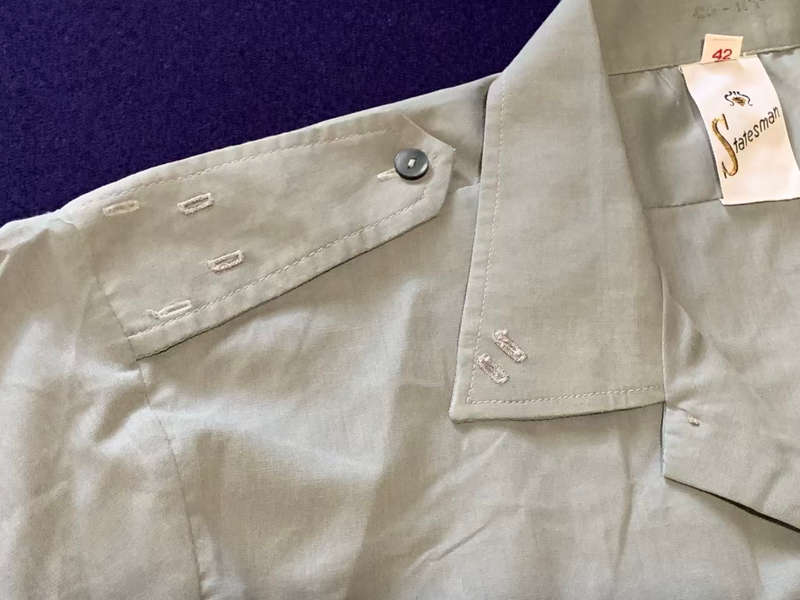 RHODESIA Grey Short Sleeve Shirt, Manufactured by Statesman, Size 42 - New as Issued