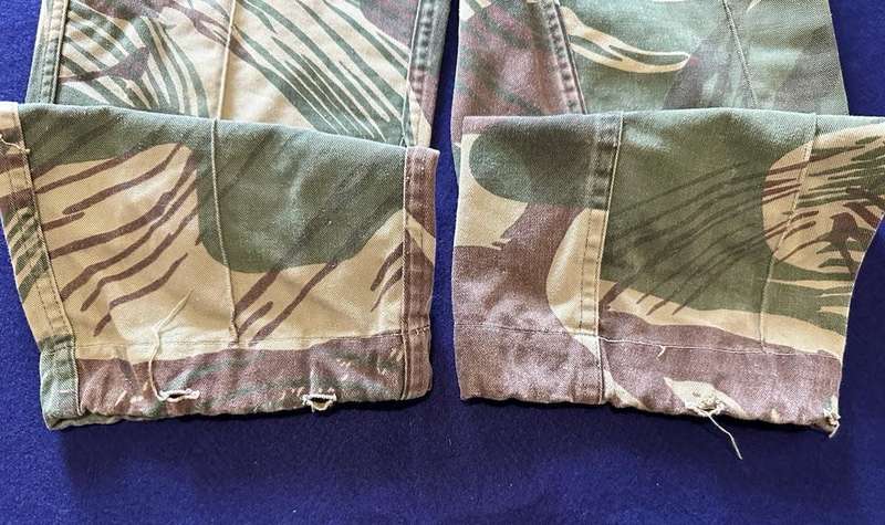 RHODESIAN ARMY CAMO TROUSERS, with Rear Padding and Waist Adjuster - with leg seams tailored