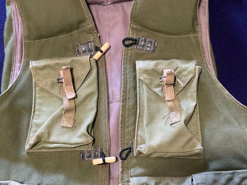 SUPERB RHODESIAN OLIVE GREEN FIRE FORCE VEST, Made by NORTH PRODUCTS Rhodesia, Size 92cm (MINT)