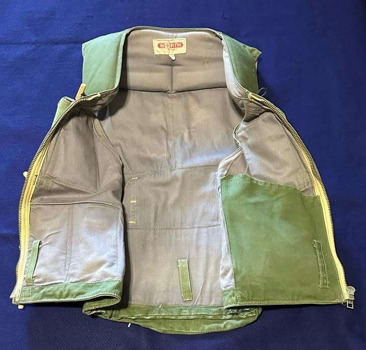 SUPERB RHODESIAN OLIVE GREEN FIRE FORCE VEST, Made by NORTH PRODUCTS Rhodesia, Size 92cm (MINT)