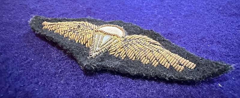 RARE SA Navy Para Qualification Badge - Bullion Wire on Felt, Original Period Piece