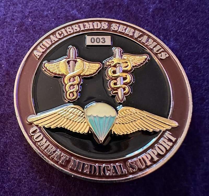 SA Army 7 Special Forces Medical Battalion Group Medallion - Para Qualified Freefall - No 003