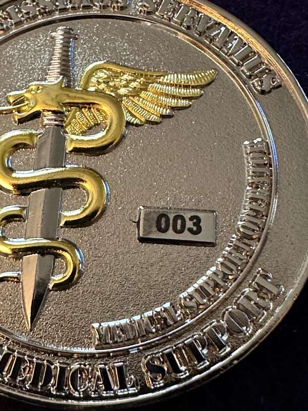 SA Army 7 Special Forces Medical Battalion Group Medallion - OPS Medic Qualified - No 003