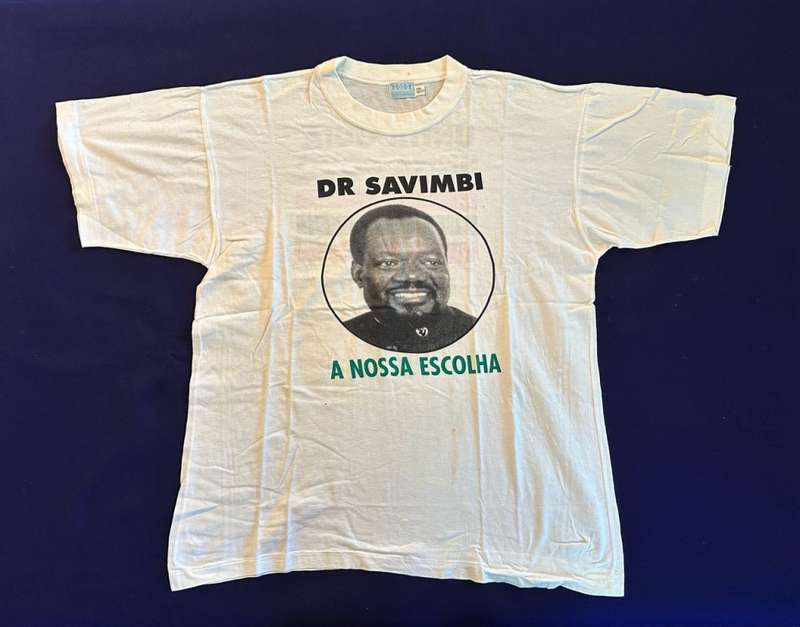 UNITA Bush War T-Shirt - DR SAVIMBI A NOSSA ESCOLHA - Period Piece - Size XXL, Man. ACTON Kinford