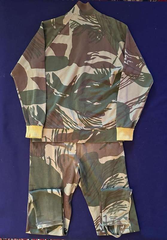 Rare RHODESIAN Camoflage 2 Piece Tracksuit - Made by Sprinter - Period Piece