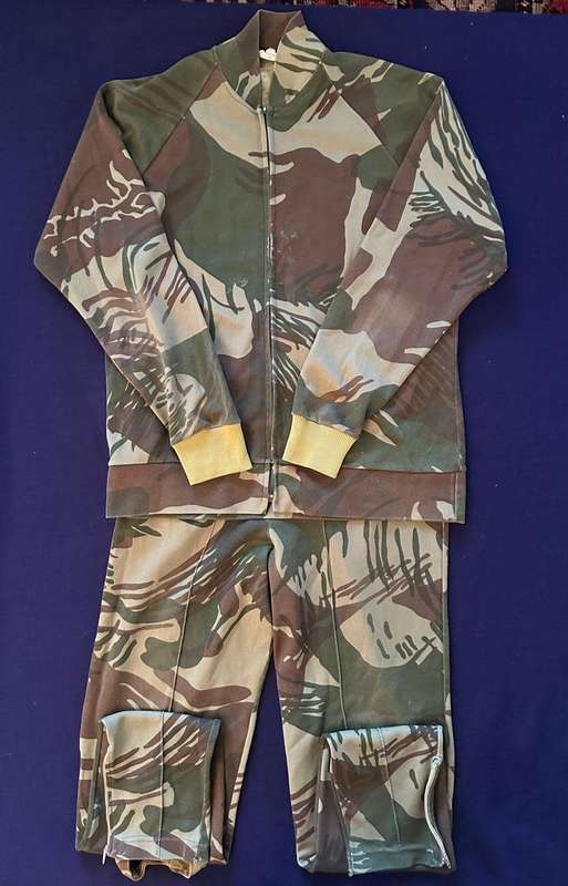 Rare RHODESIAN Camoflage 2 Piece Tracksuit - Made by Sprinter - Period Piece