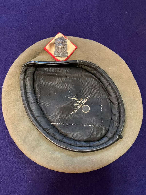 SWATF Reaction Force Beret 1979/80 - with RARE cheetah Felt Backing - Period Piece