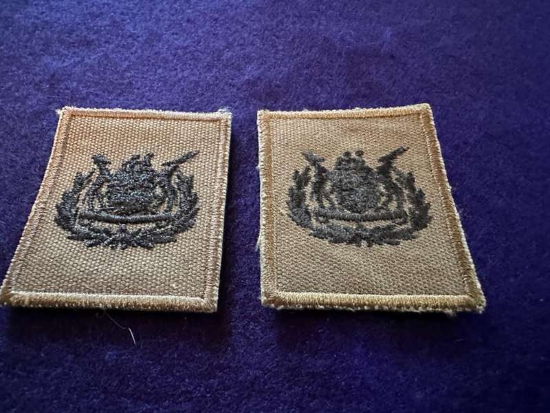 SA Army Warrant Officer I Rank black embroidered on Nutria - Set
