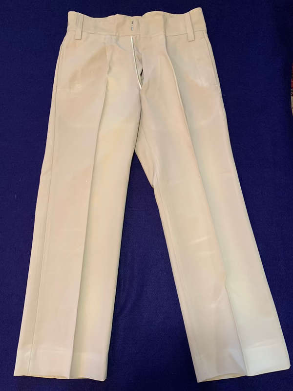 RHODESIAN Long Trousers `Sands` worn by other Units - Period Piece Worn - Label Bronson