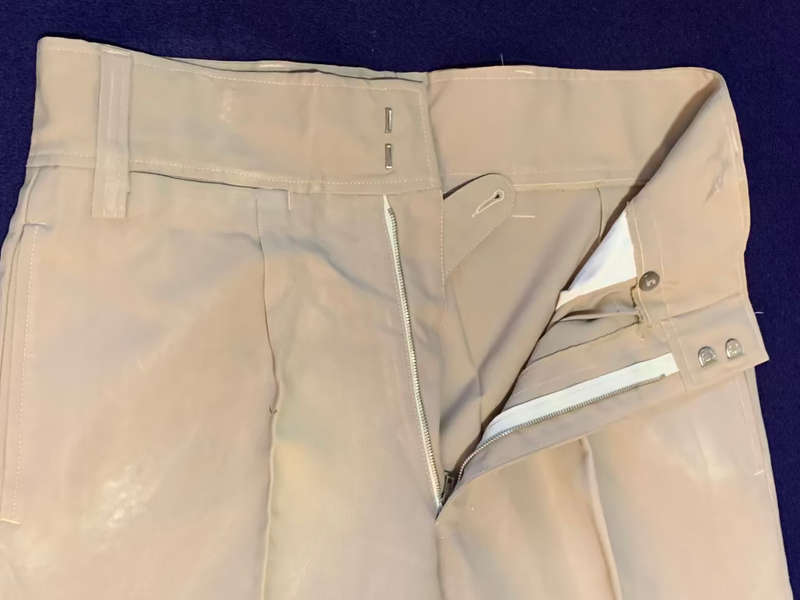 RHODESIAN Long Trousers `Sands` worn by other Units - Period Piece Worn - Label Bronson