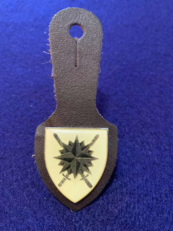SADF RECCE Special Forces HQ Badge on a Standard Cowhide FOB