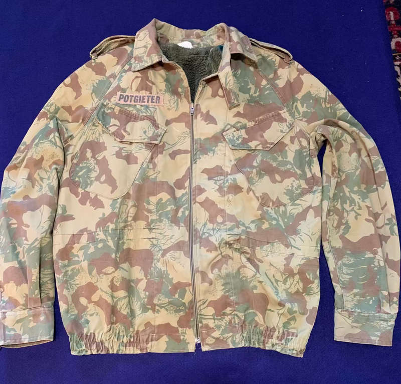SAP Tailored Camoflage `Bunny Jacket` - With Zipper and Woollen Inner - 1982, Size Medium