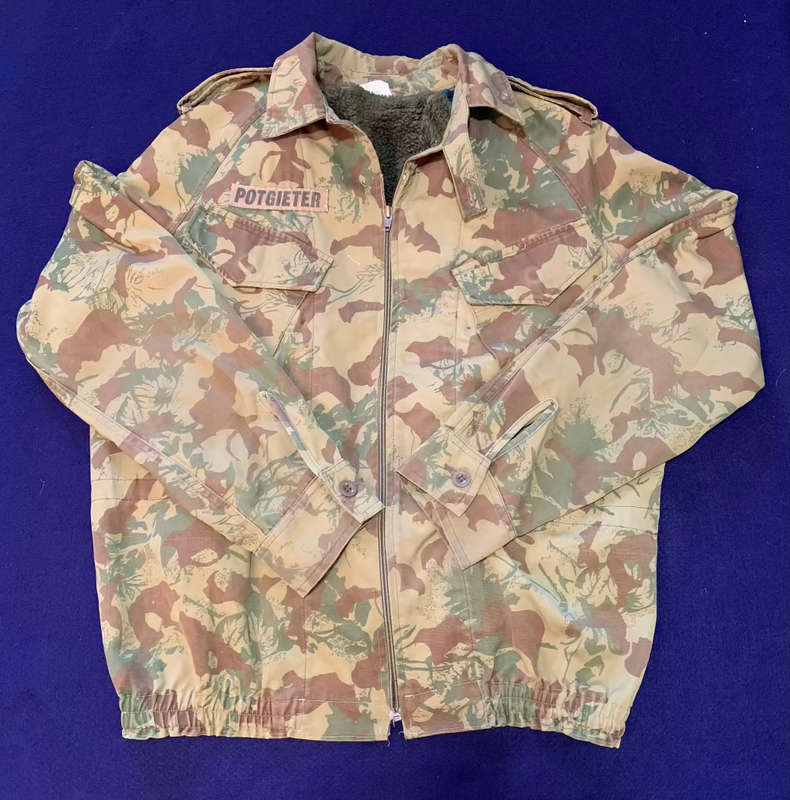 SAP Tailored Camoflage `Bunny Jacket` - With Zipper and Woollen Inner - 1982, Size Medium