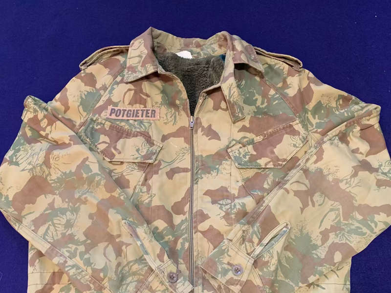 SAP Tailored Camoflage `Bunny Jacket` - With Zipper and Woollen Inner - 1982, Size Medium