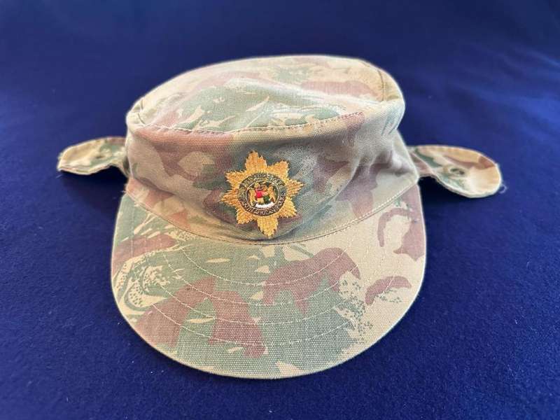 SAP Camouflage Peak Cap, with Yellow SAP Embroidered Badge, Dayglo, Side and Back Flaps
