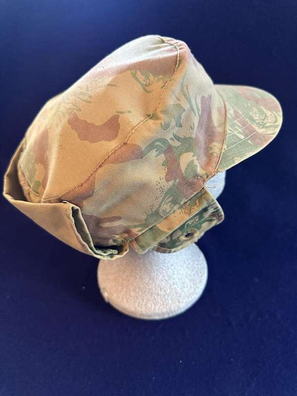 SAP Camouflage Peak Cap, with Yellow SAP Embroidered Badge, Dayglo, Side and Back Flaps