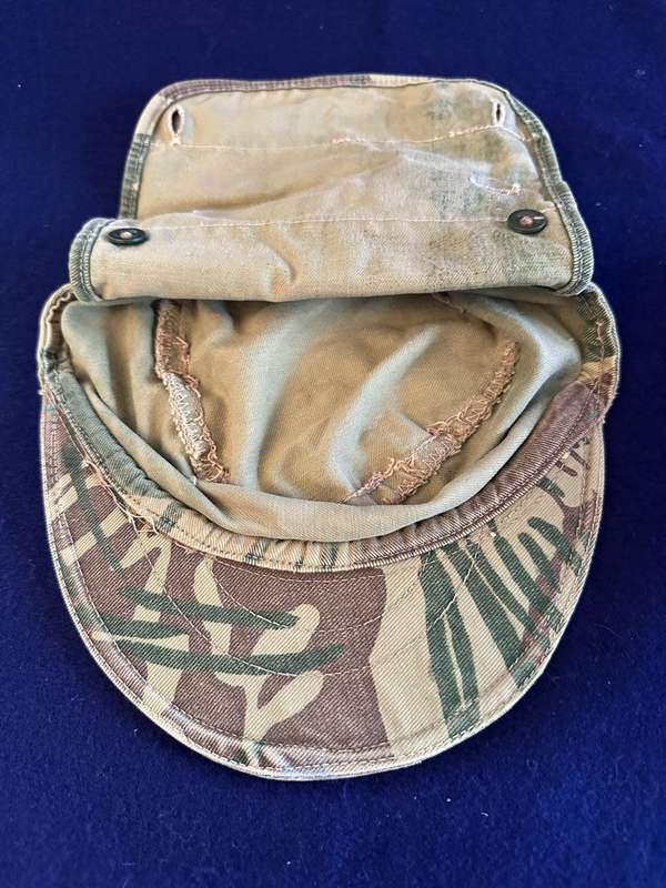 Rhodesian Camouflage Hard  Peak Cap - Used Period Piece