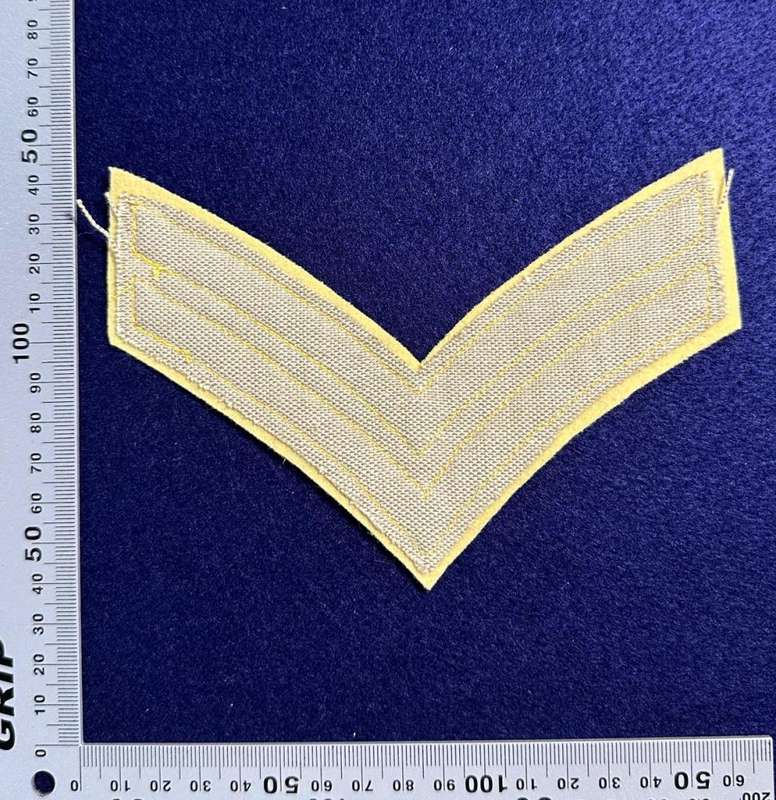 Rhodesian Pre-UDI Pay Corps Corporal - Bullion Wire Gold on Yellow