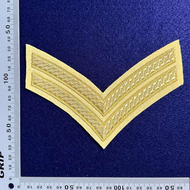 Rhodesian Pre-UDI Pay Corps Corporal - Bullion Wire Gold on Yellow