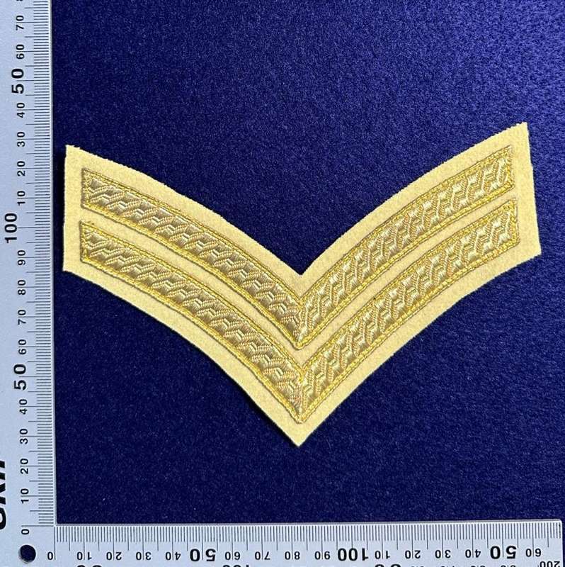 Rhodesian QC Pay Corps Corporal - Bullion Wire Gold on Yellow