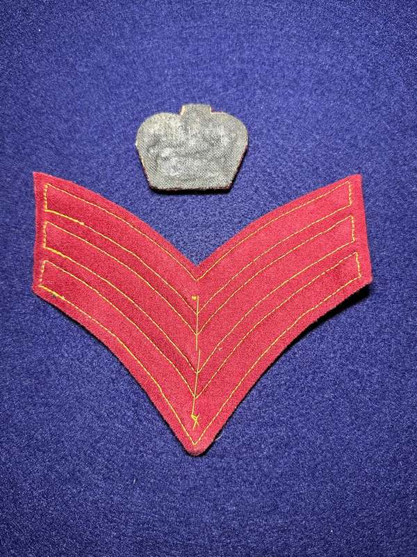 Rhodesian Medical Corps Pre-UDI Colour SGT RANKS BULLION GREENS