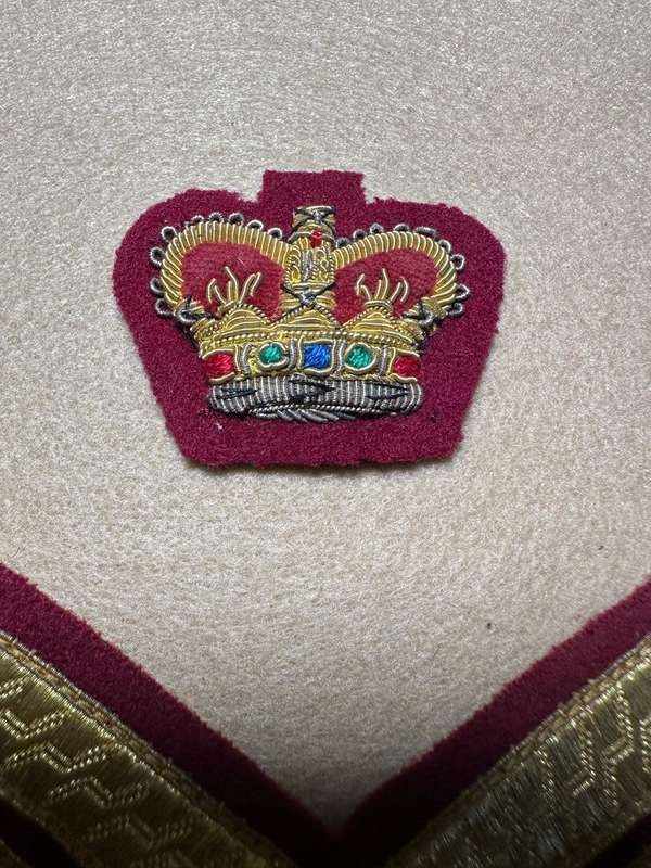 Rhodesia Medical Corps - Colour SGT RANK - Wire Bullion Gold on Yellow, 1956 - 1970