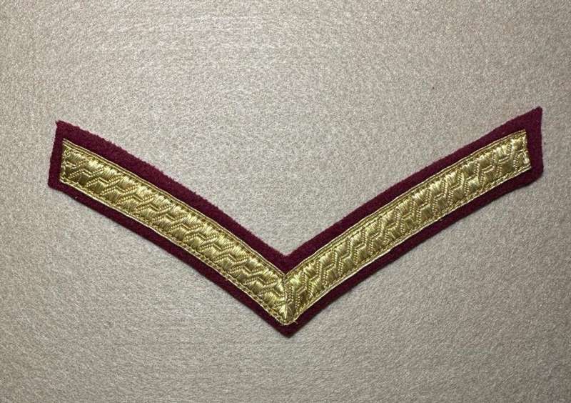Rhodesia Medical Corps - L CPL RANK - Wire Bullion Gold on Yellow, 1956 - 1970