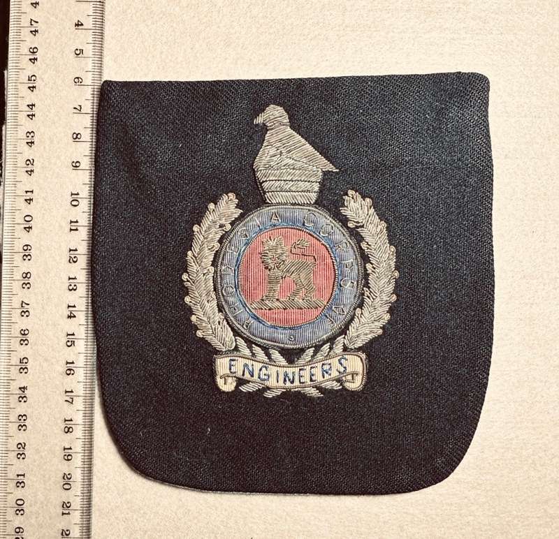 RHODESIA CORP OF ENGINEERS - BULLION BLAZER POCKET BADGE OLD