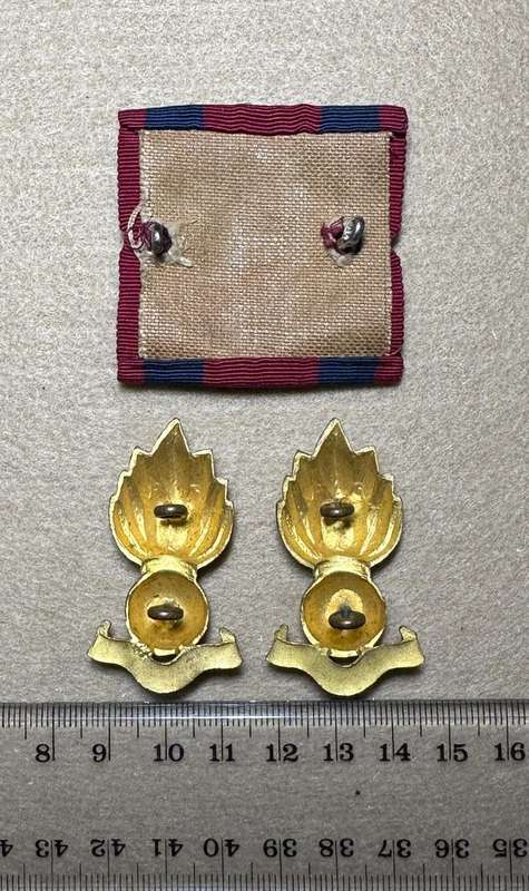 Rhodesian Corps of Engineers - SET COLLARS AND CAP ON FLASH WITH ZIM BIRD -Southern Rhodesia