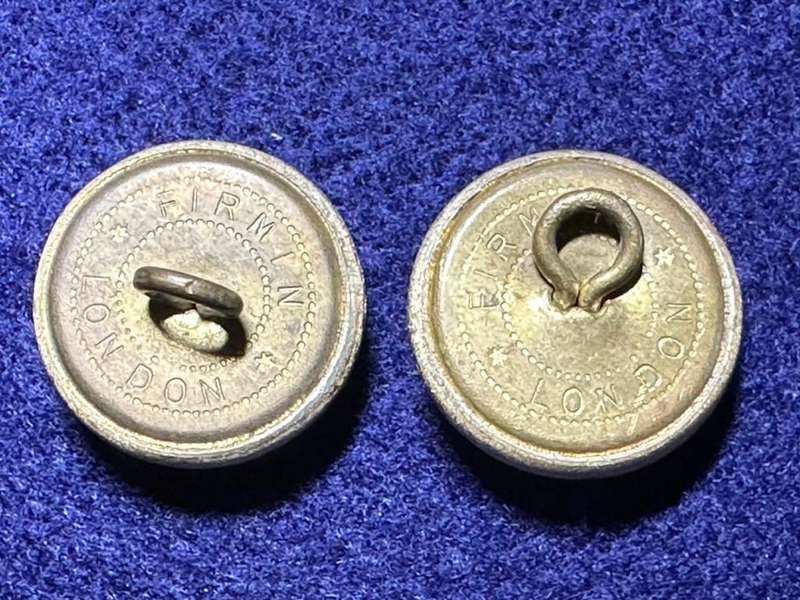Rhodesian Engineers, 2 Large Buttons, EIIR / RNE, Manufactured FIRMIN, London