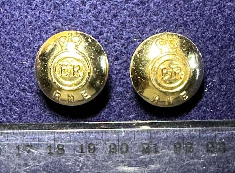 Rhodesian Engineers, 2 Large Buttons, EIIR / RNE, Manufactured FIRMIN, London