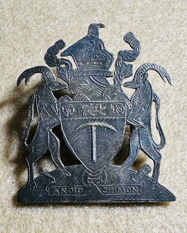 Southern Rhodesia Internment Camp Corp SRICC - WW2- Sheet Metal Collar Badge - KEAYS JEWELLERS