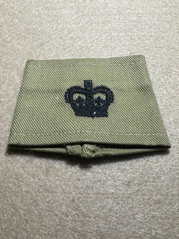 Rhodesian Forces - SINGLE MAJOR RANK BOARDS/SLIP ONS WW2 - CROWN RANK