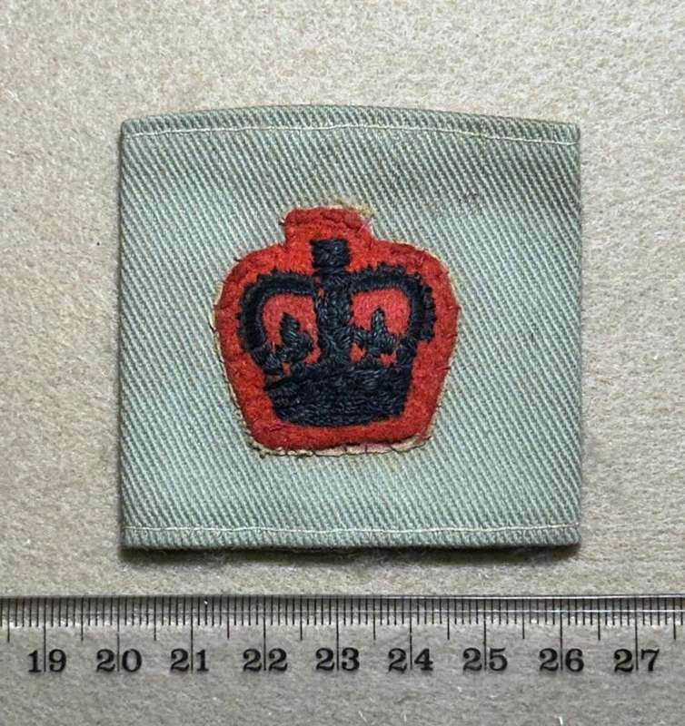 Rhodesian Forces - SINGLE MAJOR RANK BOARDS/SLIP ONS WW2 - RED CROWN BACKING