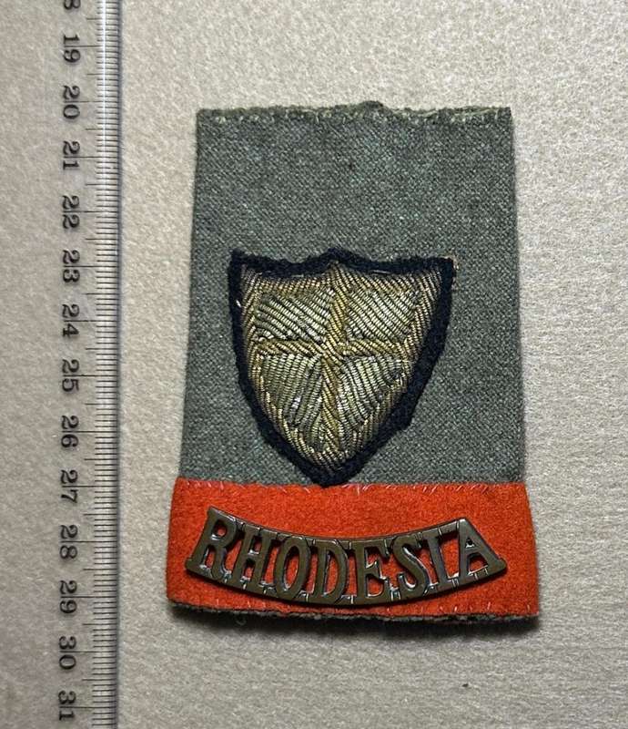 Rhodesian Forces - SINGLE SLIPS ONS RHODESIA WITH 8TH ARMY NORTH AFRICA, WITH BULLION & METAL TITLE