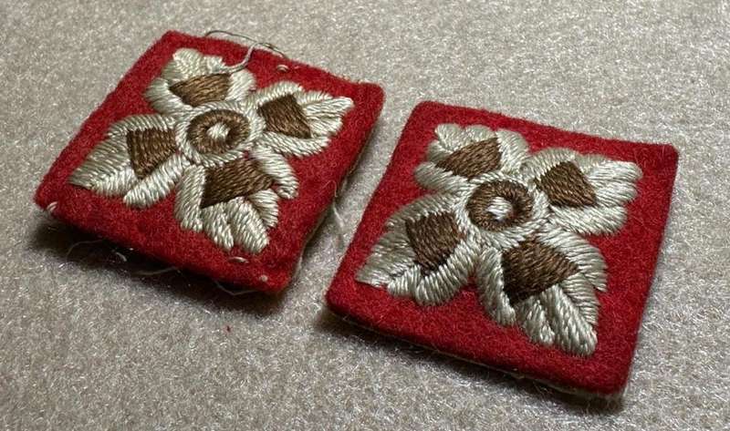Rhodesian Forces - COTTON RANK PIPS WW2 - PADDED